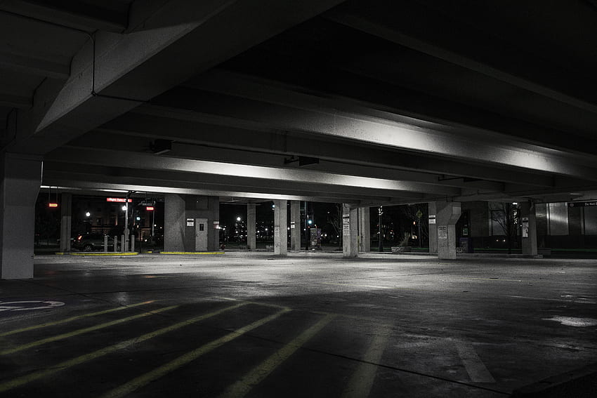 Grafik des leeren Parkplatzes · Vorrat, leere Garage HD-Hintergrundbild