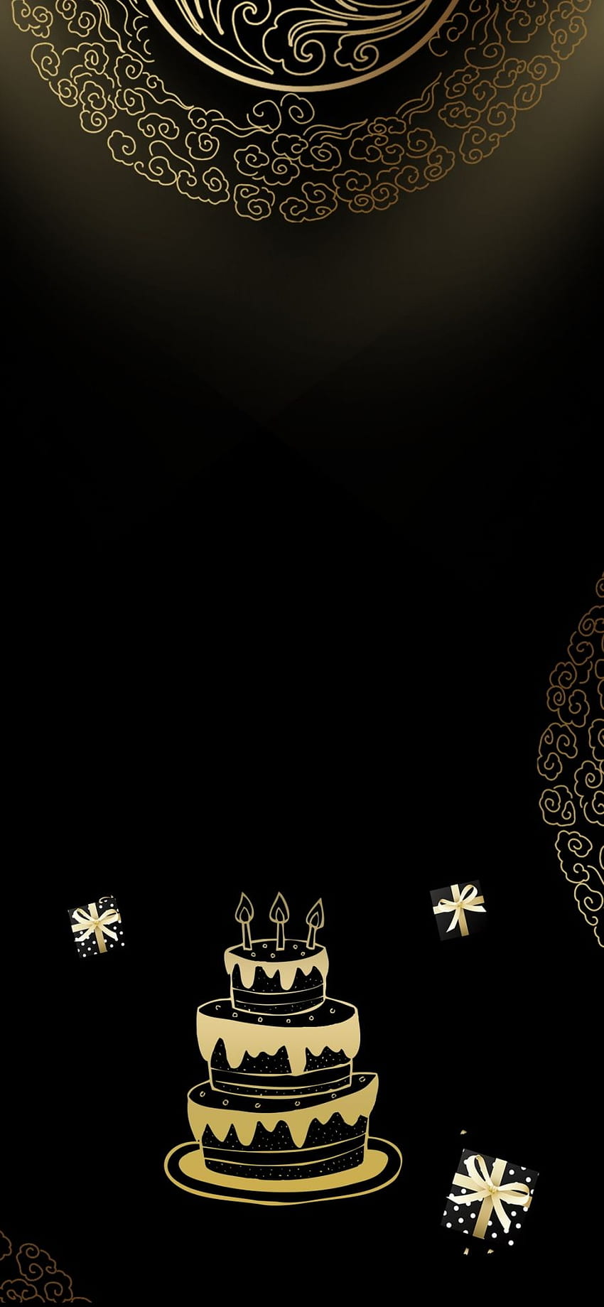 Black Gold Wind Birtay invito semplice moda . Birtay, disegno di Birtay, biglietto d'invito Baby Birtay Sfondo del telefono HD