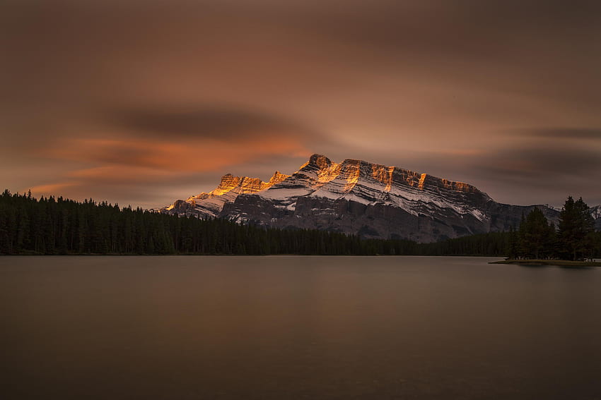 自然, 山, 湖, カナダ, Banff National Park, Jack Lake 高画質の壁紙