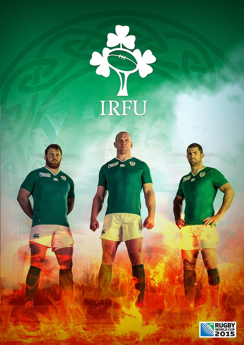 Logo Rugby Irlandia, Rugby Irlandia wallpaper ponsel HD