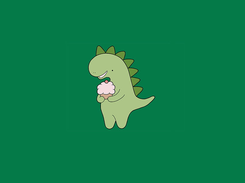 melhor comida -Cutie Dino!. Receitas de sobremesas exclusivas, Kawaii Dinosaur papel de parede HD