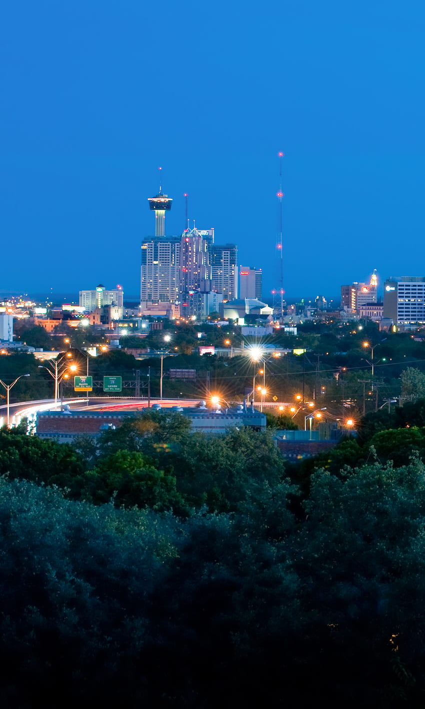 Wallpaper night lights skyscrapers USA USA Texas San Antonio San  Antonio images for desktop section город  download