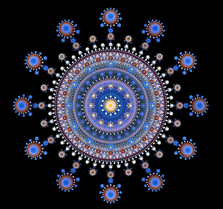Pattern, Abstract, Circles, Fractal, Mandala HD wallpaper