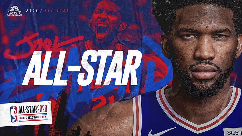 Sixers' Joel Embiid Named All Star Starter For Third Consecutive, NBA All-Star 2020 HD wallpaper