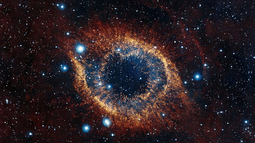 Wszechświat, gwiazdy, blask, blask, eksplozja, mgławica Helix Tapeta HD