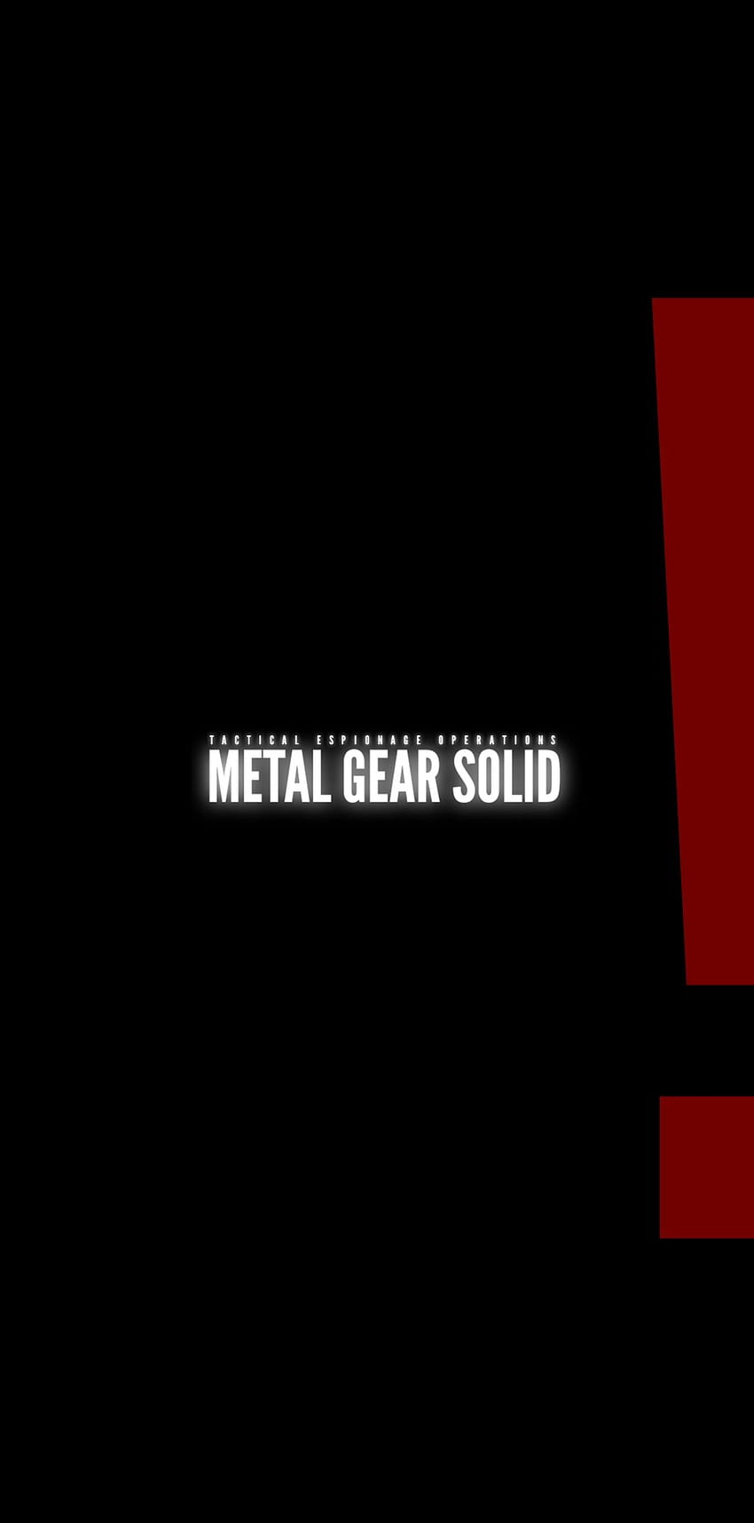 Metal Gear Solid Logo (Pour ) : metalgearsolid Fond d'écran de téléphone HD