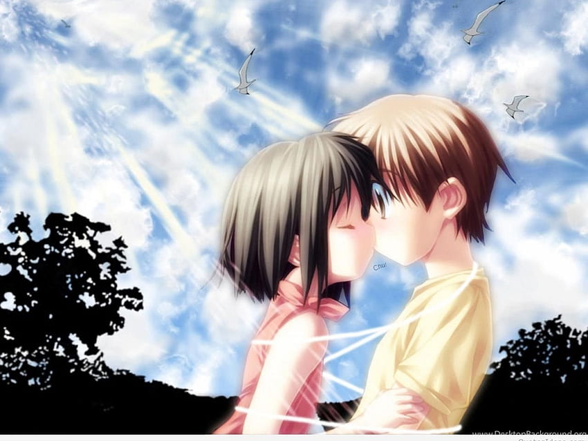 anime couple hug tumblr
