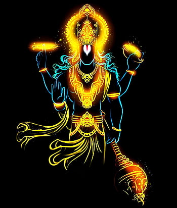 Lord vishnu, art, neon art, spritual, god, digital art HD phone wallpaper |  Pxfuel