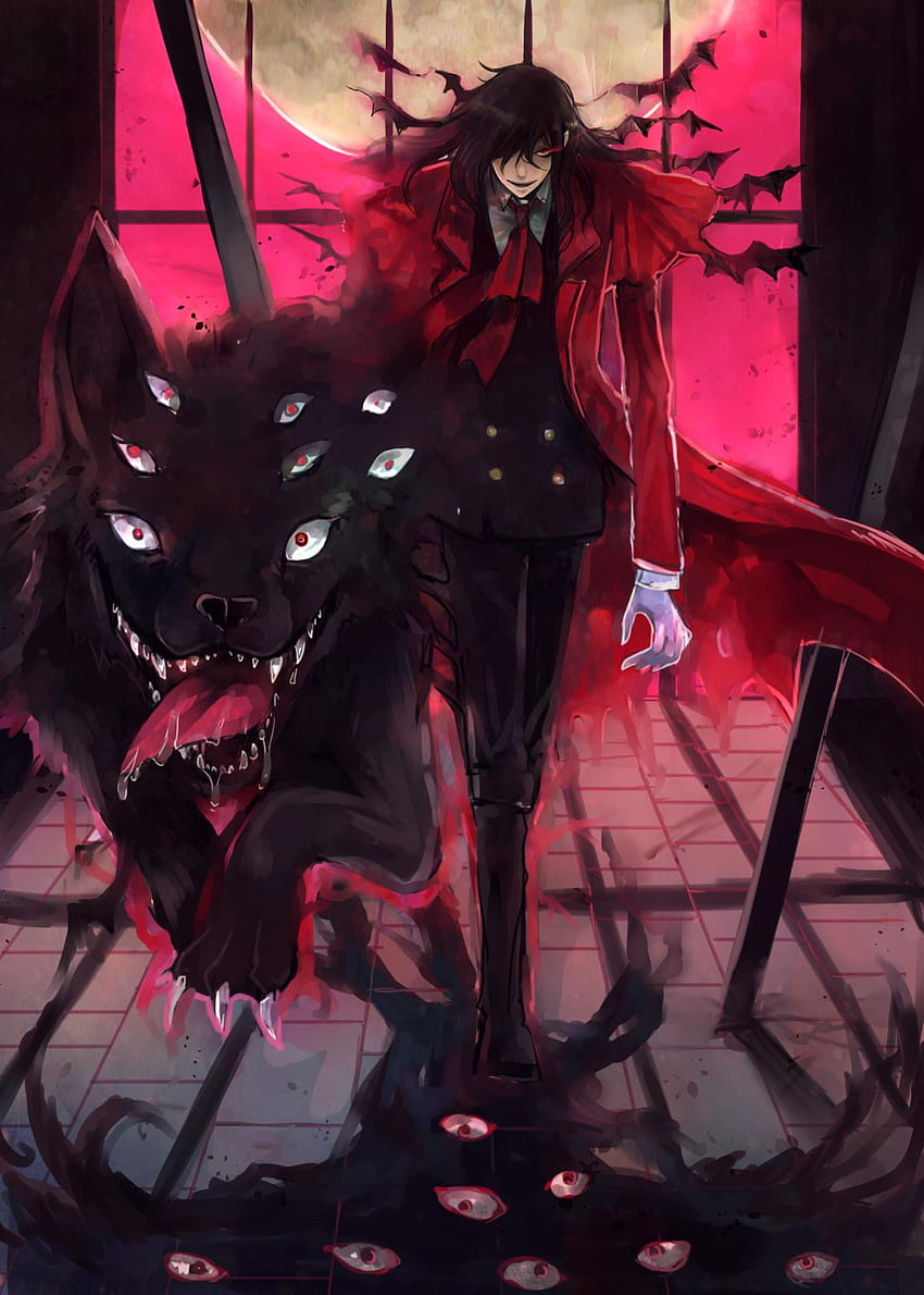 1061741 illustration anime red Hellsing Alucard vampires darkness  computer wallpaper fictional character  Rare Gallery HD Wallpapers
