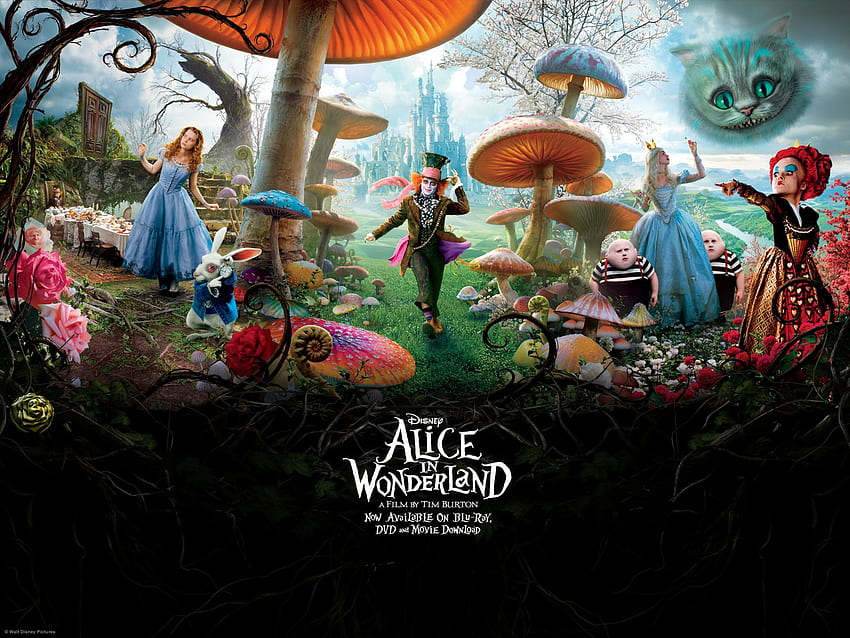 Alice In Wonderland Tim Burton Movie HD wallpaper
