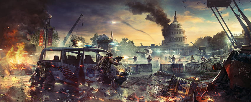 Tom Clancy's The Division 2, E3 2018, battlefield, video game HD wallpaper