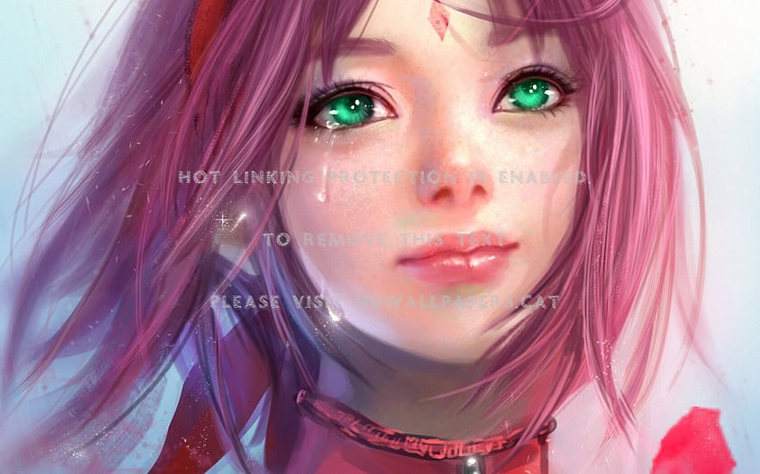 sakura haruno anime pink girl cry tears art, Girl Crying Art HD wallpaper