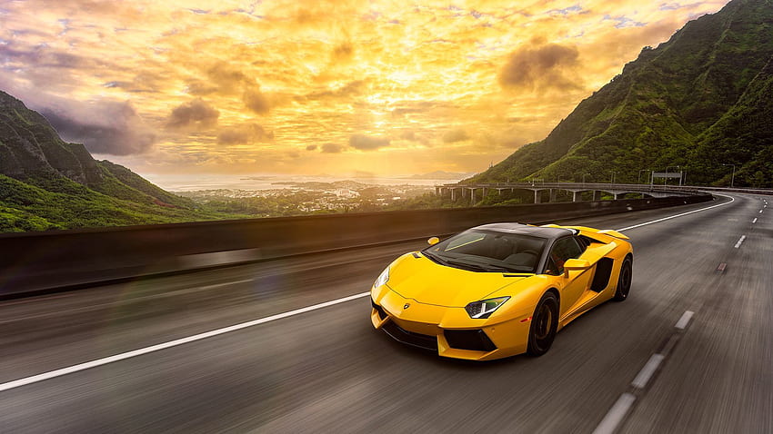 Lamborghini, Cars, Movement, Traffic, Aventador, Lp700-4 HD wallpaper