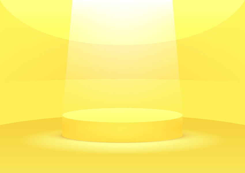 Empty podium studio yellow background for product display with copy space. Showroom shoot render. Banner background for advertise product. 2192124 Vector Art at Vecteezy, Yellow Banner HD wallpaper