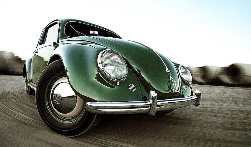 Volkswagen Beetle - Todos los antecedentes superiores de Volkswagen Beetle, Green Beetle fondo de pantalla