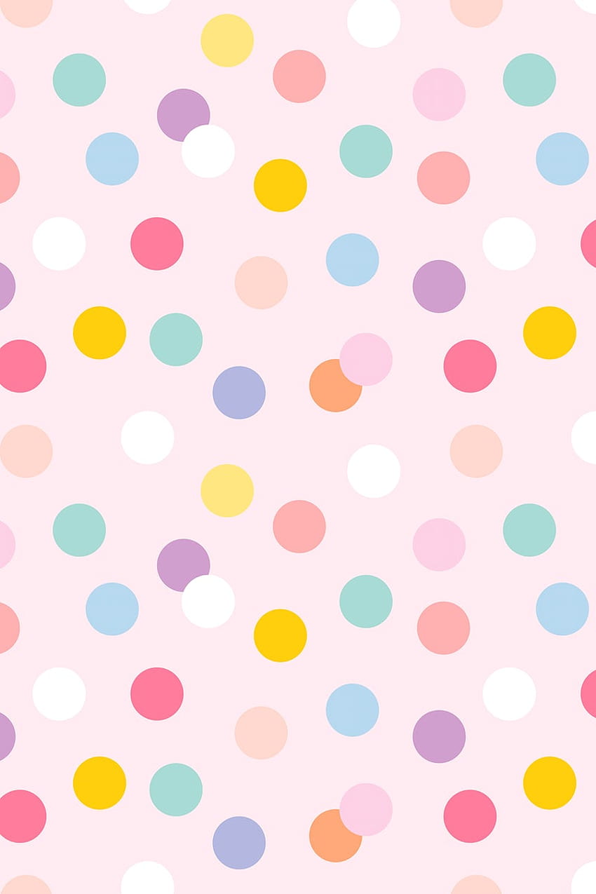 Vectors, PNGs, Mockups & Background, Pastel Polka Dots HD phone wallpaper