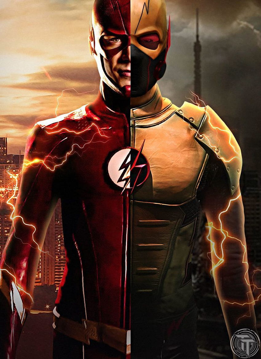 Flash Tierra X Flash. Cómics de Flash, Flash, El Flash, Flash inverso CW fondo de pantalla del teléfono