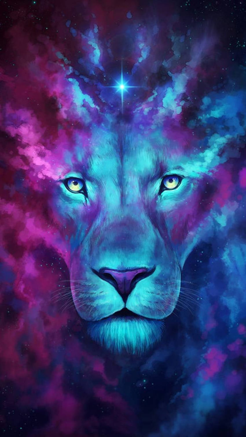 Fantasy Lion สิงโตศิลปะ วอลล์เปเปอร์โทรศัพท์ HD