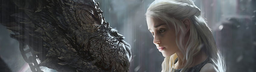 Daenerys Targaryen Dragon Game of Thrones, Game of Thrones Dual Screen HD wallpaper