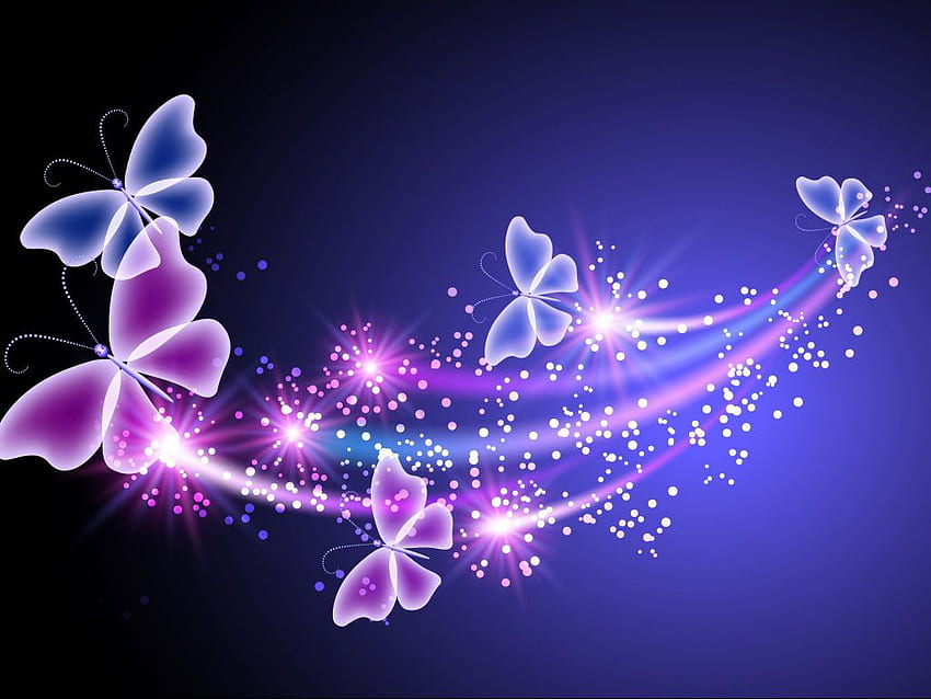 Sparkly Butterfly - ネオンバタフライ 高画質の壁紙