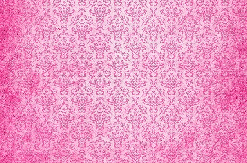 Ilustrasi Stok Raster Floral Damask Merah Muda Wallpaper HD