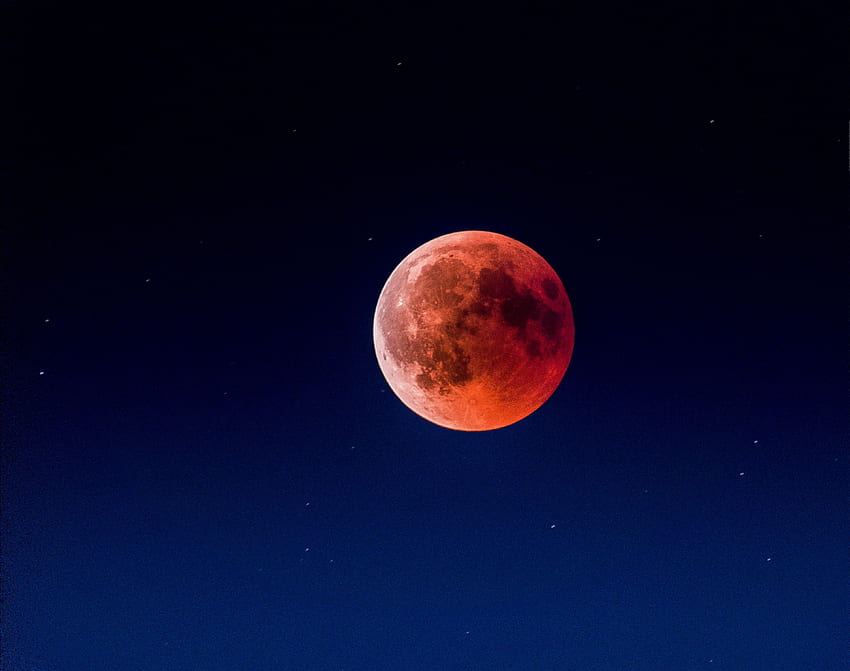 Universe, Full Moon, Eclipse, Red Moon, Bloody Moon HD wallpaper