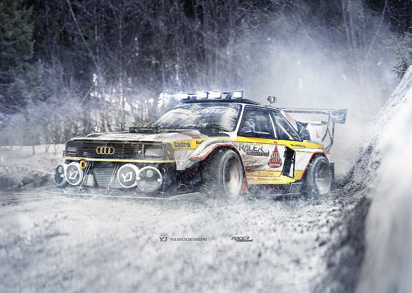 car yasiddesign render artwork audi quattro rally rally cars HD wallpaper