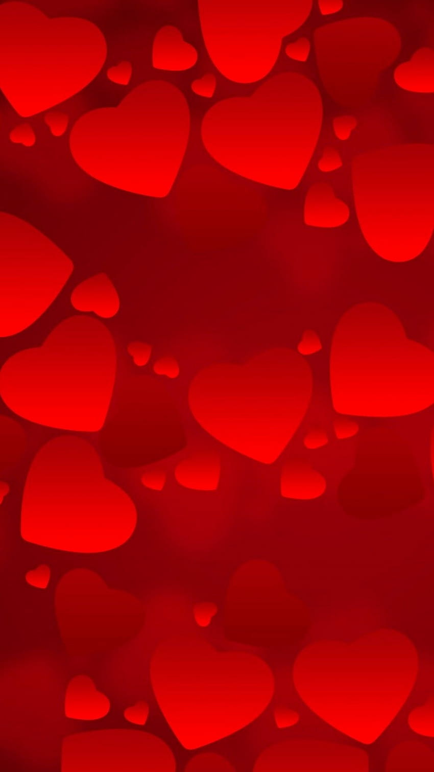 Red Colour, Red Colour Hearts, Red Hearts HD phone wallpaper