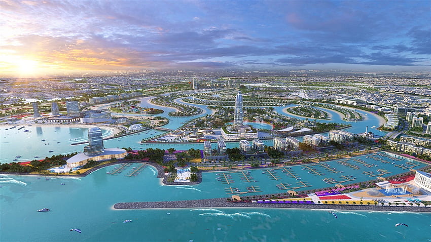 Ville du front de mer de Sharjah - et arrière-plan Fond d'écran HD