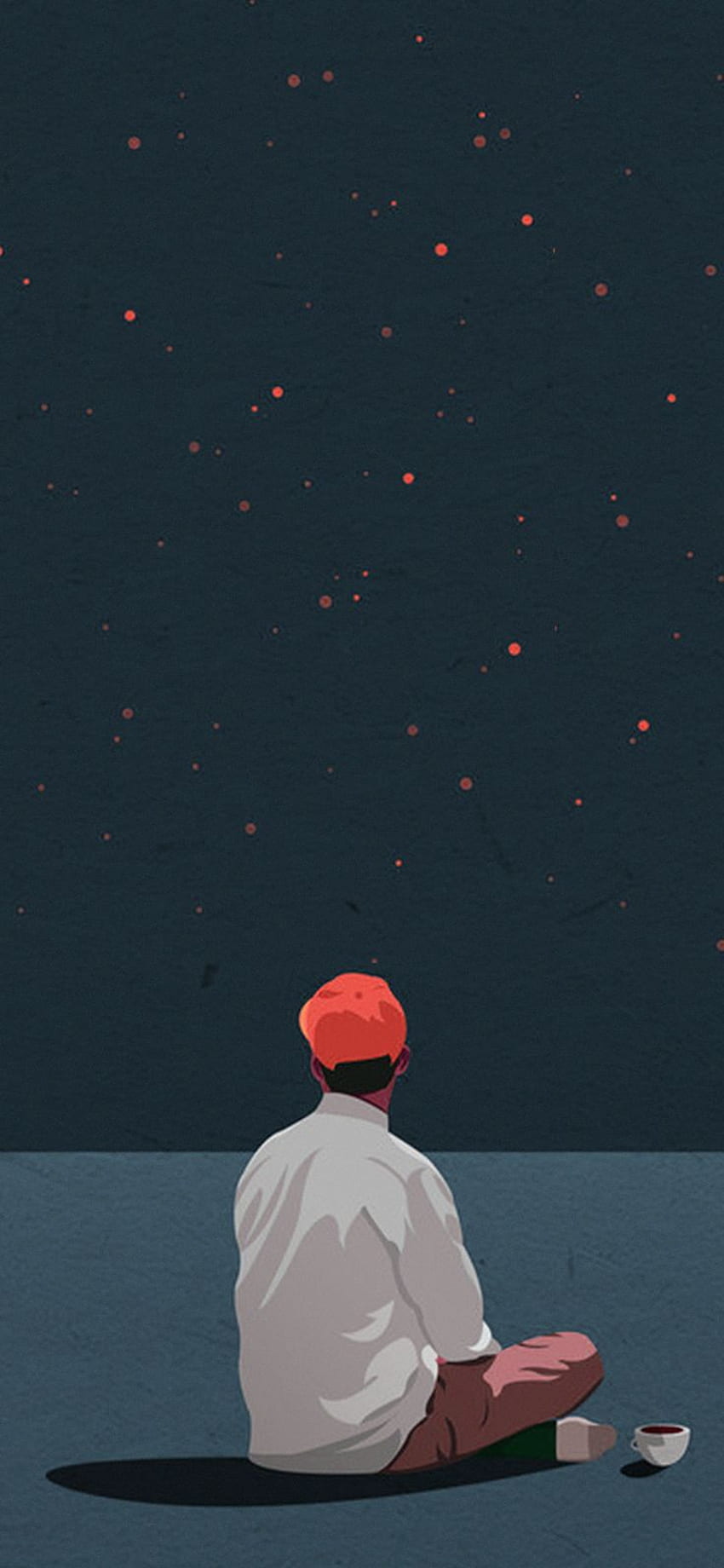 iPhone X: ilustração da capa do coffee boy vermelho Papel de parede de celular HD