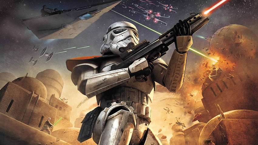 Stormtrooper In Battle ., Battle Of Endor HD wallpaper