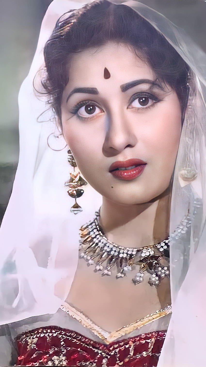 Madhubala, Bollywood-Schauspielerin, Vintage HD-Handy-Hintergrundbild