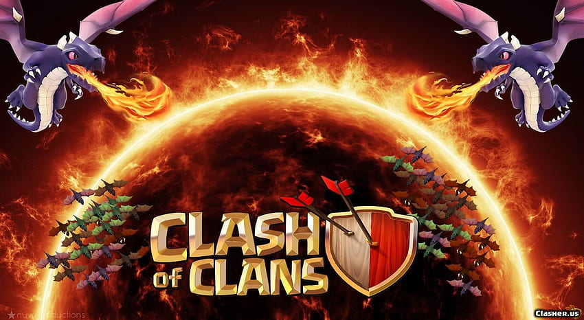 Dragon fire ball - Clash of Clans HD wallpaper