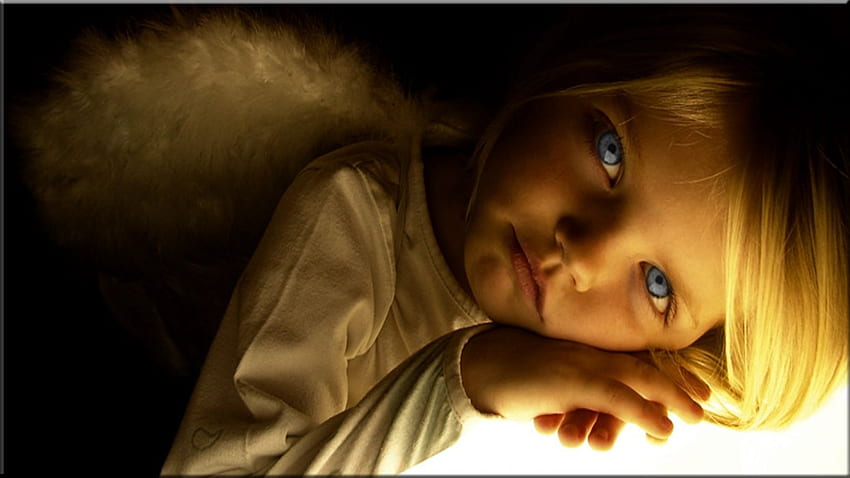 Children angel baby girl blue eyes wing . . 527005. UP HD wallpaper