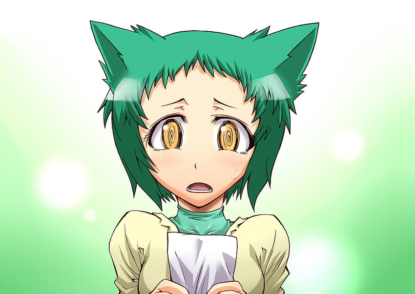 Персона 3 Fuuka, shin megami tensei, persona, fuuka yamagishi, persona 3, зелена коса, момиче котка, момиче котка HD тапет