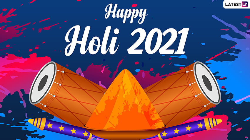 Holi 2021 Życzenia, pozdrowienia i: naklejki WhatsApp, GIF-y Pichkari, telegram „Holi Hai”, , sygnał i cytaty z okazji Festiwalu Kolorów, Holika Dahan Tapeta HD