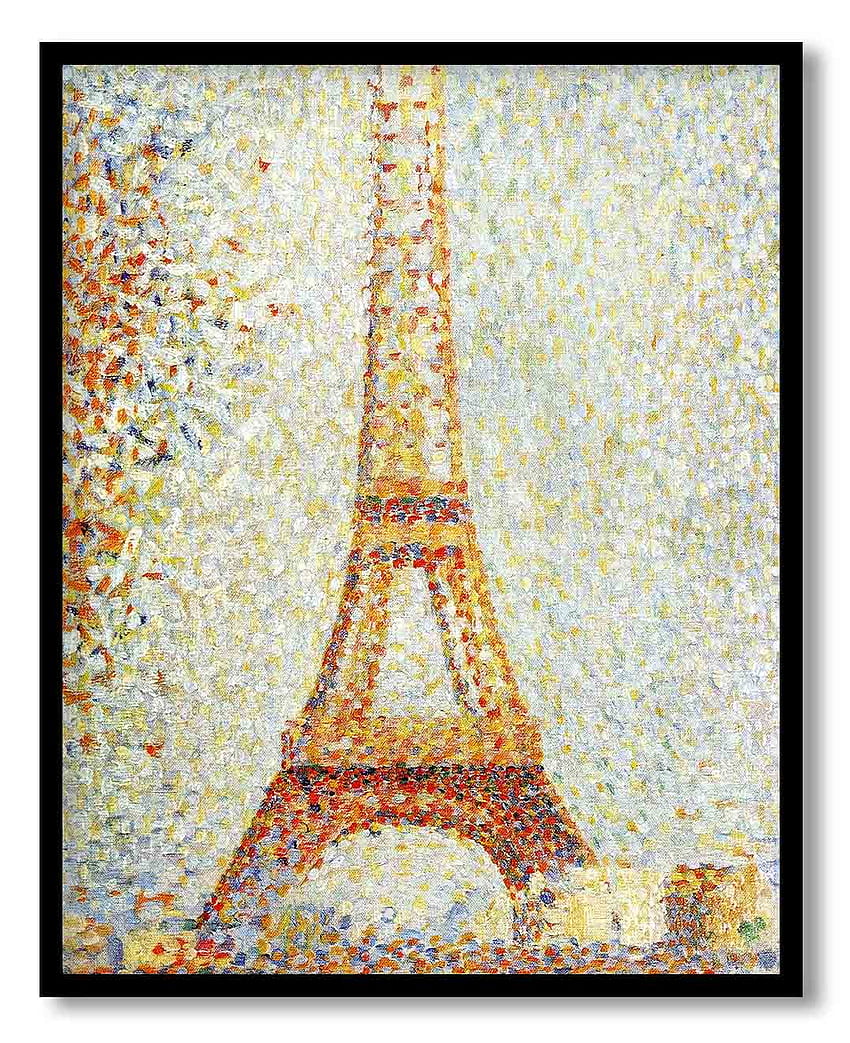 The eiffel tower by Georges Seurat (1889). Framed Wall Art, Wall Décor, Paintings, Wall coverings, Decals & more HD phone wallpaper