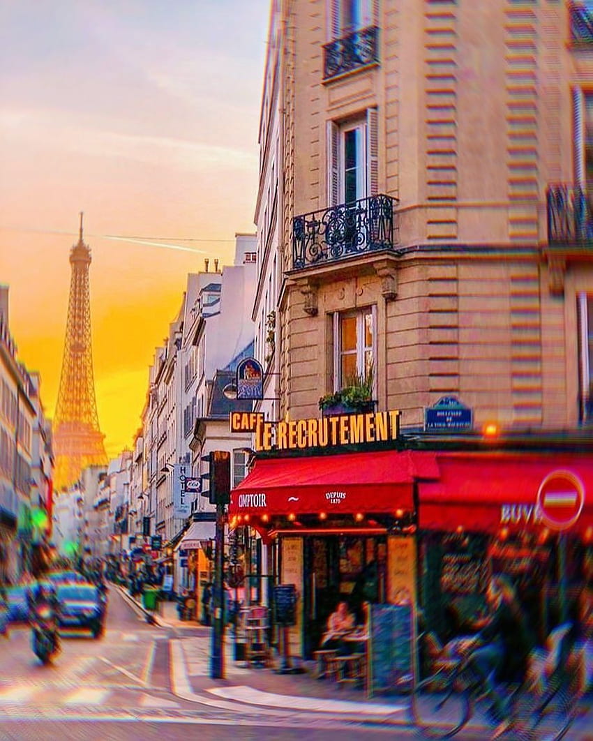 Pariser Straße. Paris Frankreich , Urlaub unterwegs, Reisen HD-Handy-Hintergrundbild