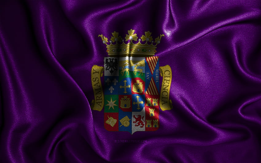 Palencia flag, , silk wavy flags, spanish provinces, Day of Palencia, fabric flags, Flag of Palencia, 3D art, Palencia, Europe, Provinces of Spain, Palencia 3D flag, Spain HD wallpaper