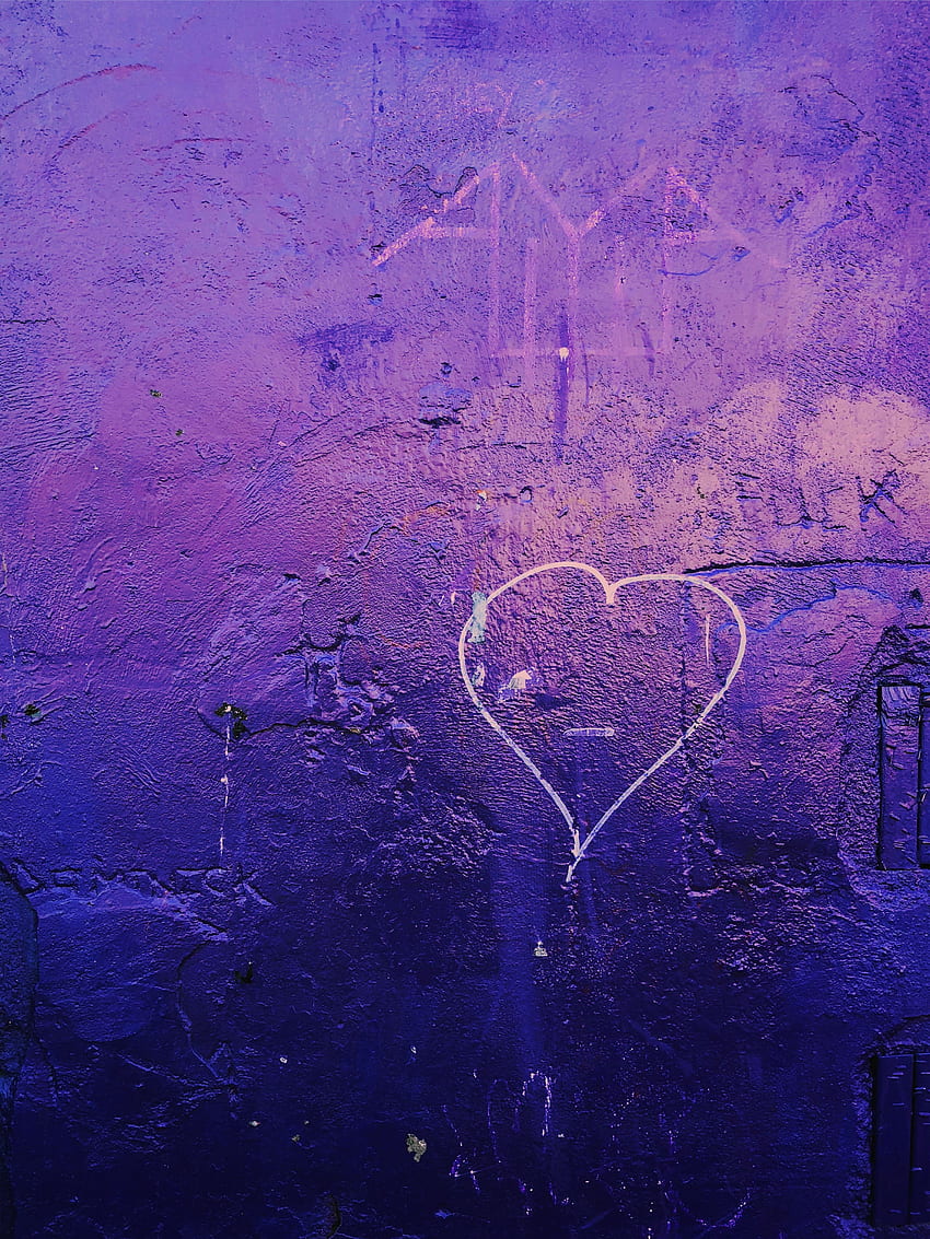 Art, Amour, Violet, Mur, Purple, Coeur Fond d'écran de téléphone HD