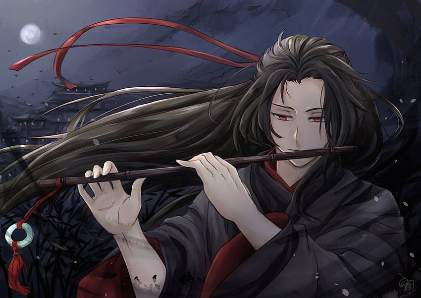 Wei wuxian, flute, mo dao zu shi, chinese clothes, Anime, HD wallpaper