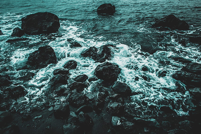 Alam, Batu, Laut, Pantai, Tepian, Selancar Wallpaper HD
