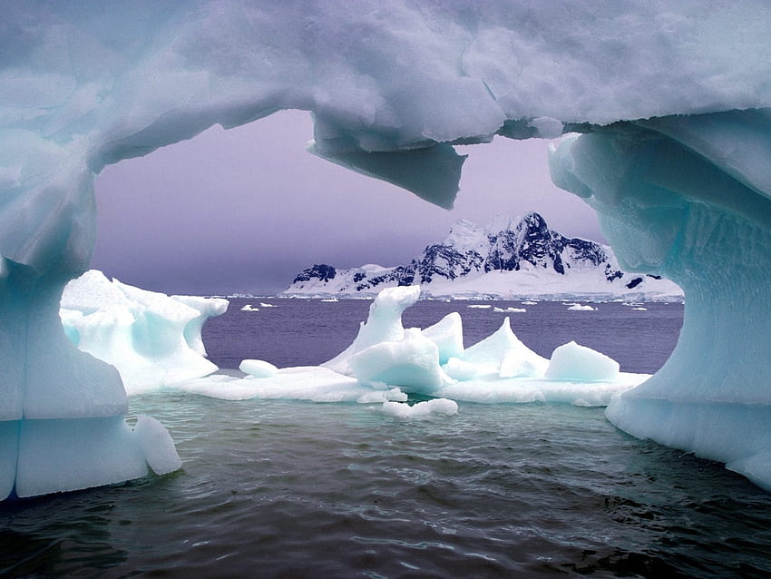 Paisaje, Mar, Icebergs fondo de pantalla