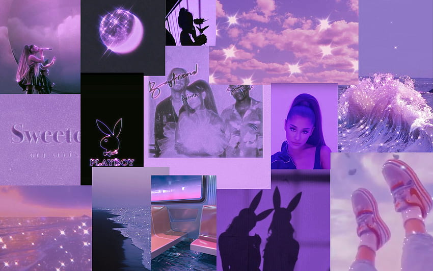 Purple Collage Ariana Grande Themed. Cute , Cute Laptop , Iphone Summer, Ariana Grande iPad HD wallpaper