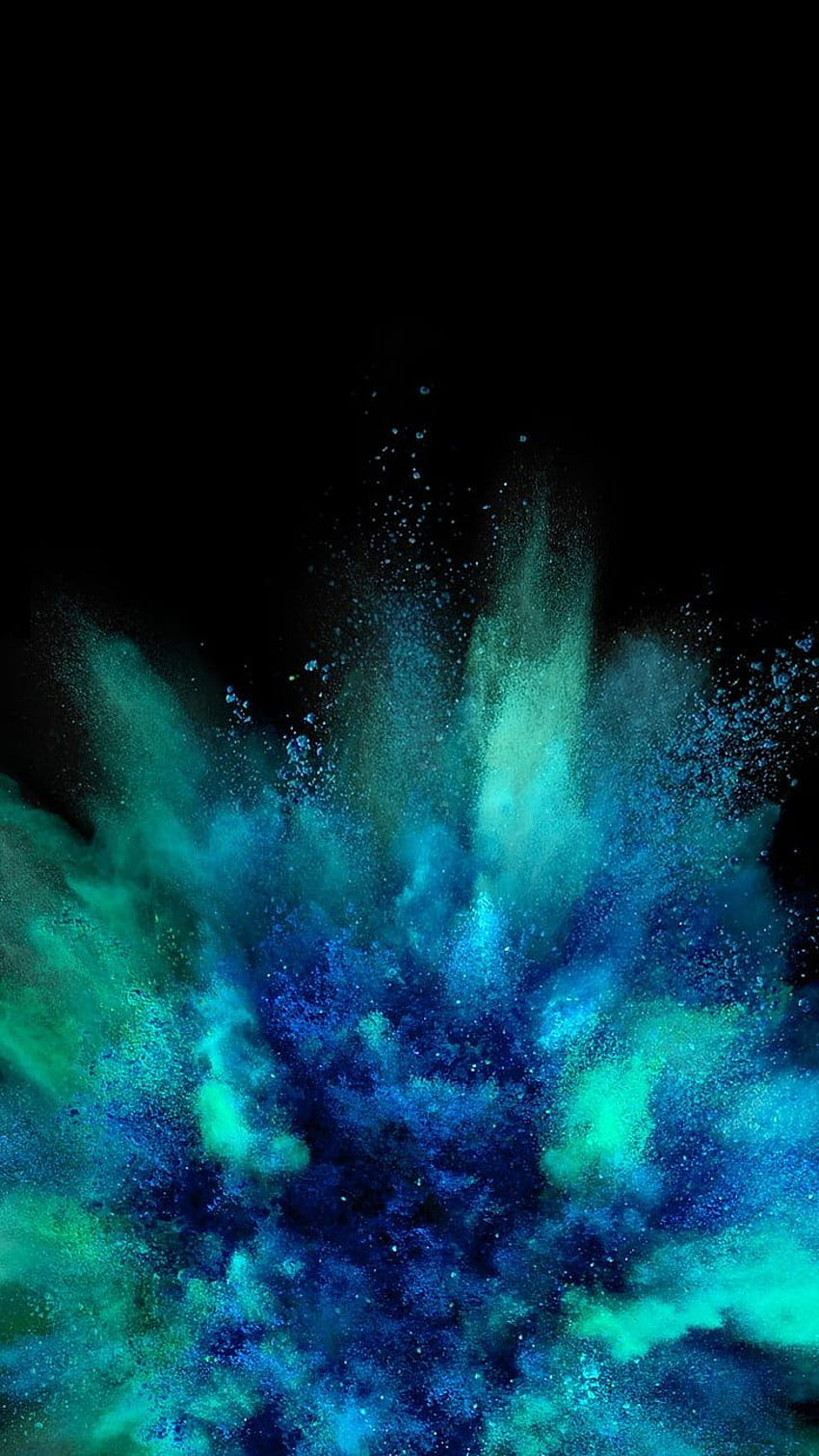 Explosión de polvo , , , . Llamarada, azul y verde azulado fondo de pantalla del teléfono