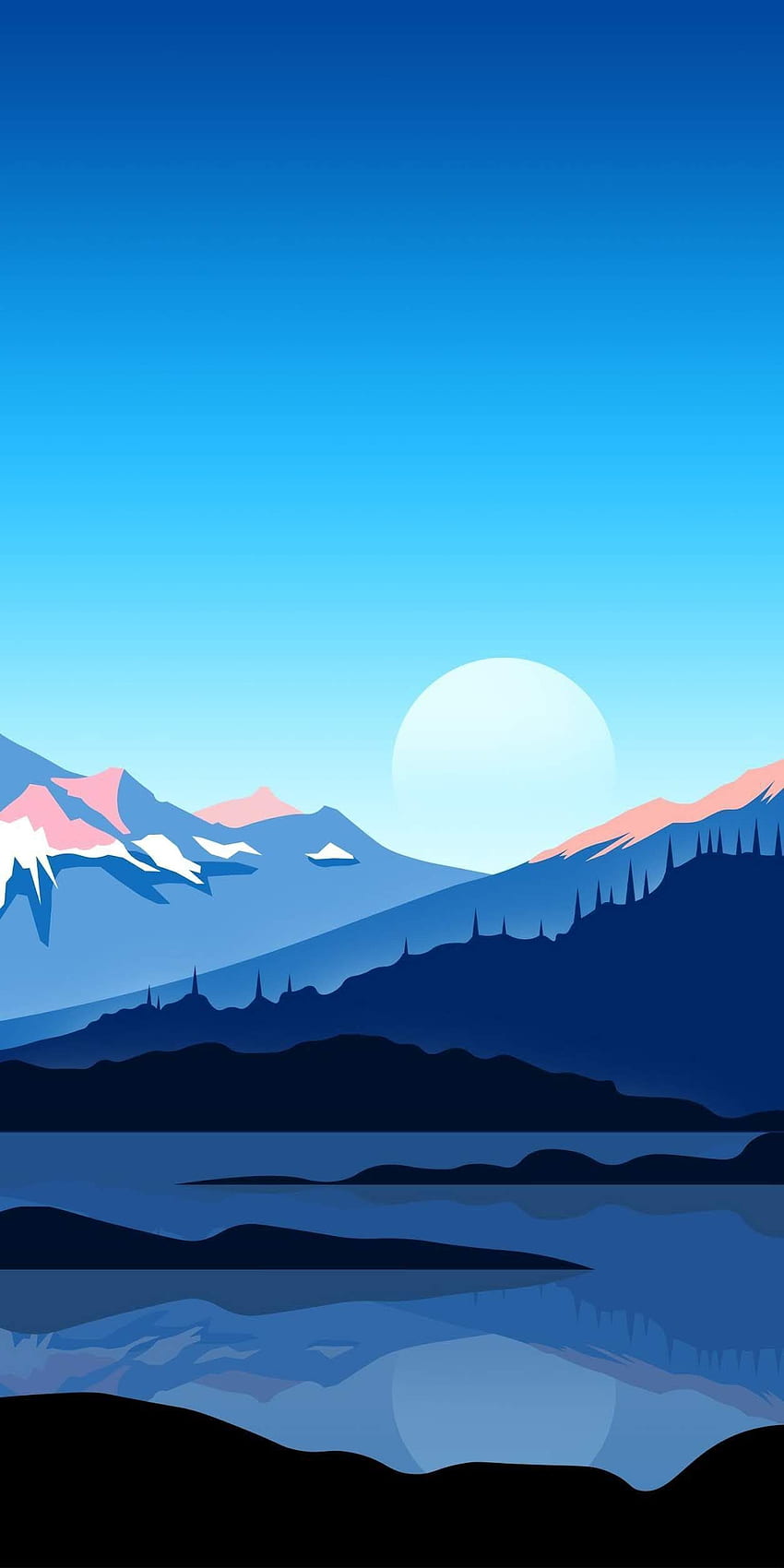 Latest Blue for Android Phone This Month. Minimalist , Scenery , Landscape HD phone wallpaper