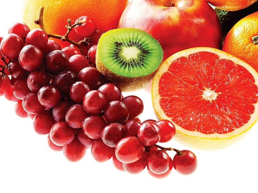 Плодове, храна, грозде, киви HD тапет