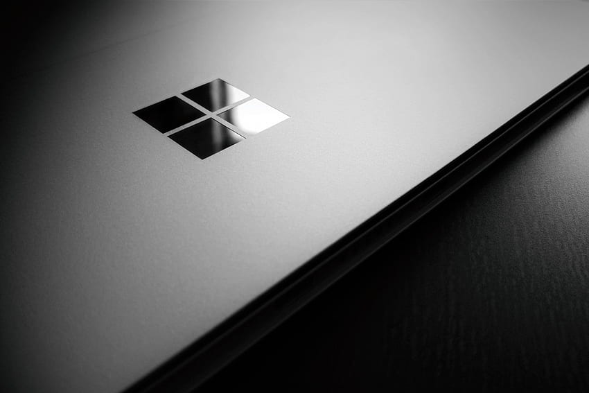 Microsoft, Microsoft Windows, Windows 10, Wooden surface, Logo, Laptop ...