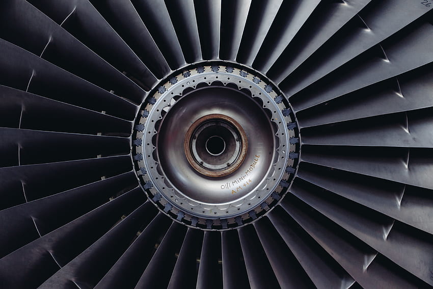 / jet engine turbine jet airplane engine technology HD wallpaper