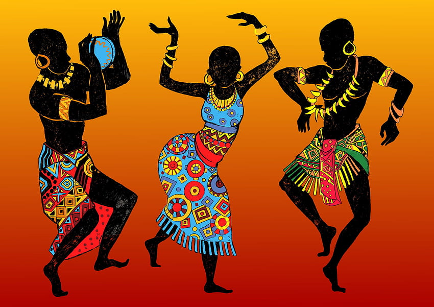 Afrika Clipart Afrikanische Kunst - Kunst Afrikanischer Tanz, auf Jakpost.travel HD-Hintergrundbild